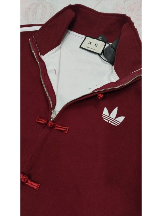 Ayollar sport kostyumi, Adidas uslubida, ikki baho, zamokli olimpiyka kiyimi va keng shim