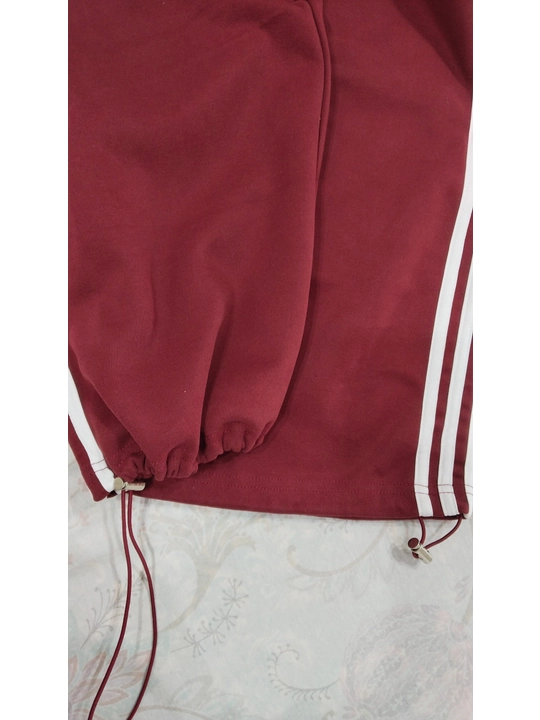 Ayollar sport kostyumi, Adidas uslubida, ikki baho, zamokli olimpiyka kiyimi va keng shim