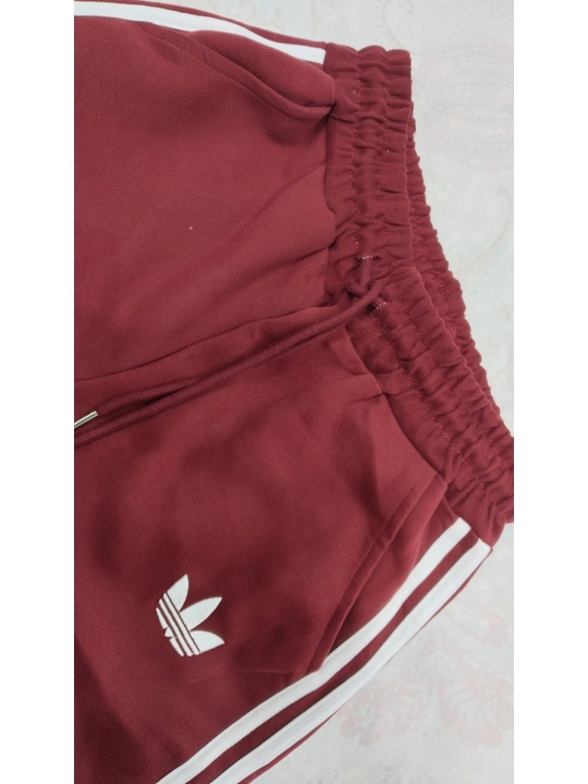 Ayollar sport kostyumi, Adidas uslubida, ikki baho, zamokli olimpiyka kiyimi va keng shim