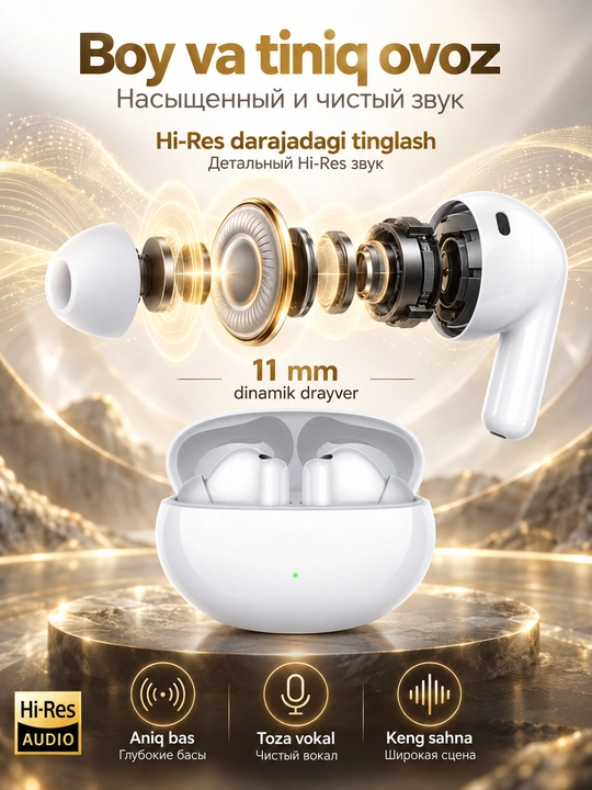 HUAWEI FreeBuds 6i, TWS-наушники с ANC, Hi-Res Audio, до 35 ч, IP54