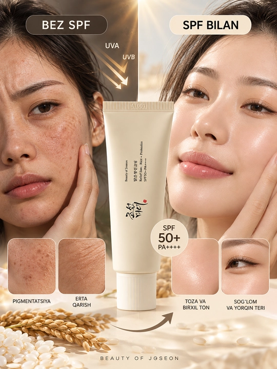 Beauty of Joseon Relief Sun SPF50+ PA++++ — солнцезащитный крем для лица, увлажняющий