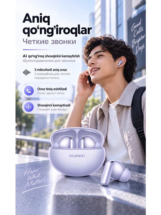 HUAWEI FreeBuds 6i, TWS-наушники с ANC, Hi-Res Audio, до 35 ч, IP54