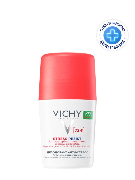 Vichy 72 soatlik himoyaga ega sharikli antistress dezodorant, 50 ml
