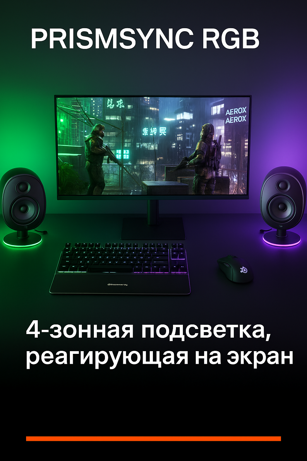 SteelSeries Arena 7 - Игровые Колонки 2.1 с динамической RGB подсветкой