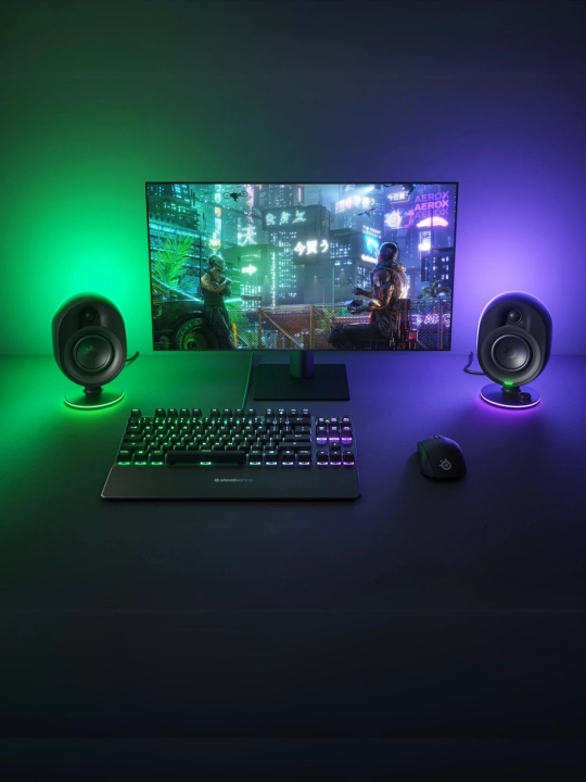 SteelSeries Arena 7 - Игровые Колонки 2.1 с динамической RGB подсветкой