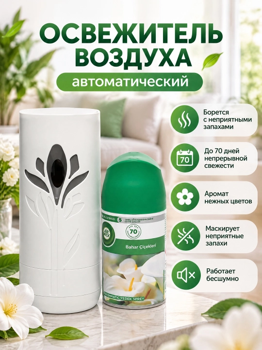 Автоматический освежитель воздуха Air Wick "Райские цветы", 250 мл - 