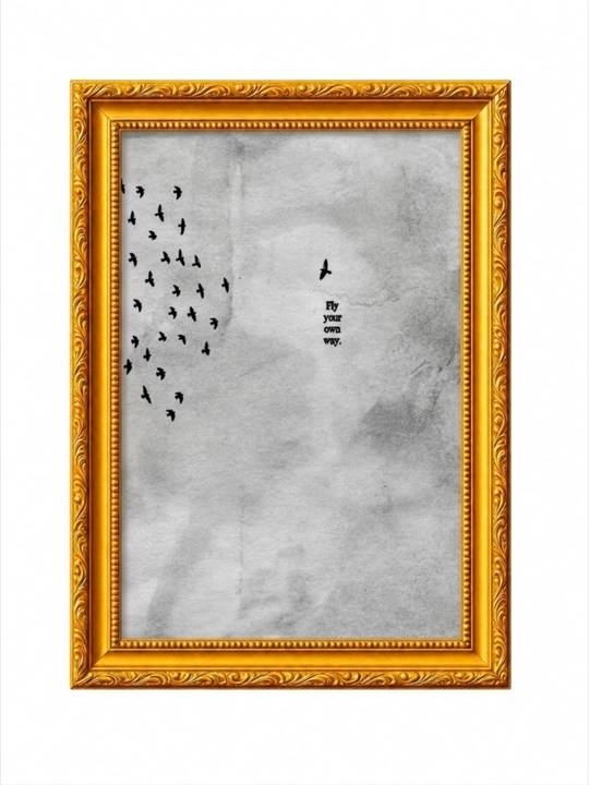 "Fly your own way" motivatsion art-poster, dekorativ ramkali kartina, 25x33 sm