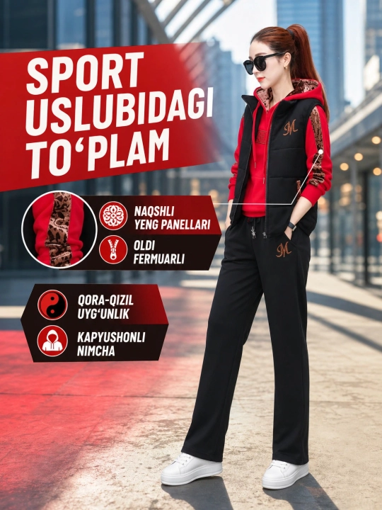 Ayollar qishki sport kostyumi - 