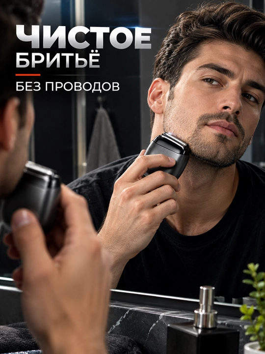 Шейвер электробритва для бритья лица мужской триммер портативный профессиональный мощный