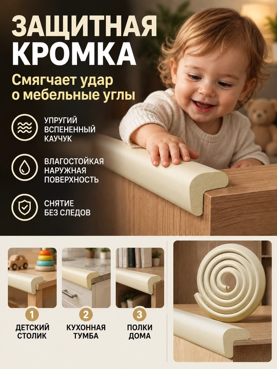 Защитная лента для углов мебели, силиконовые уголки от детей, защита для ребенка