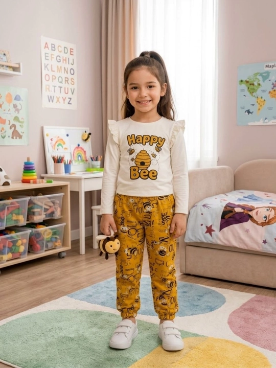 Pijama qizchalar uchun 1-8 yosh 100% paxta - 