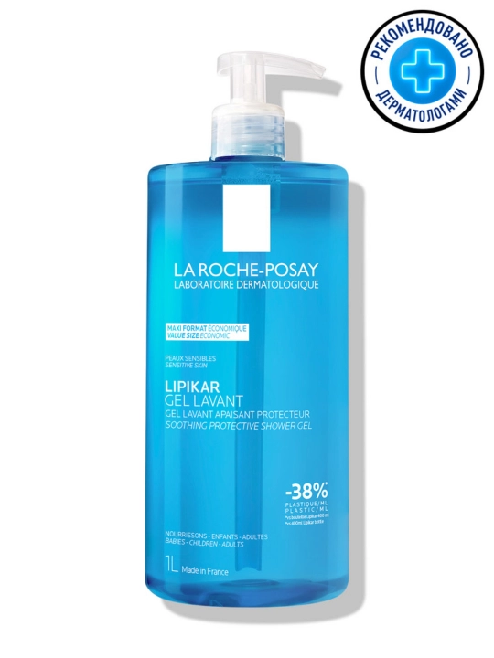 La Roche-Posay Lipikar Gel Lavant Успокаивающий гель для душа с защитными свойствами, 1000 мл