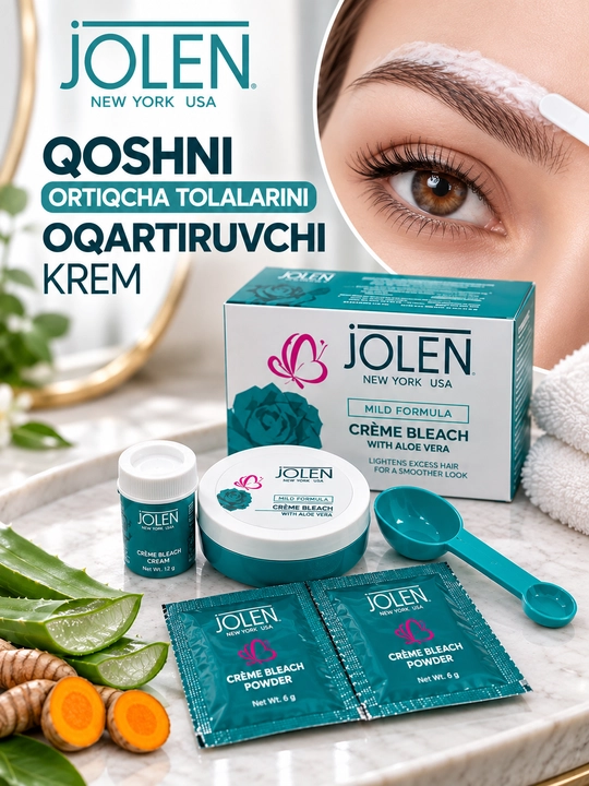 JOLEN крем для осветления бровей, средство для осветления лишних волосков бровей