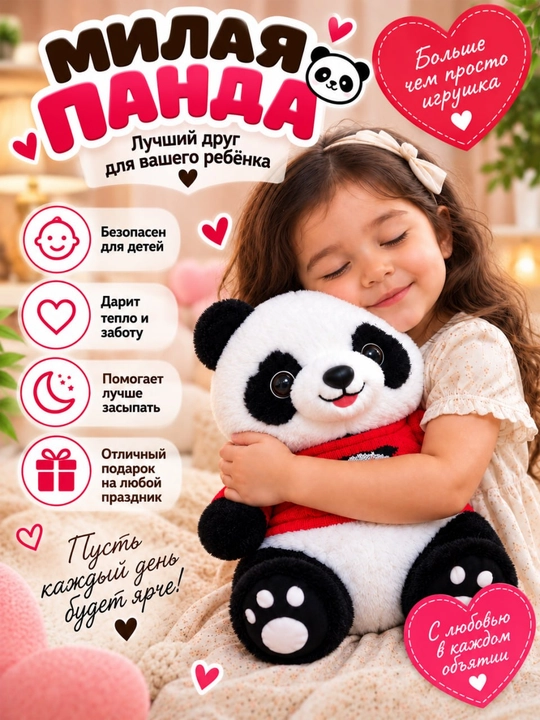 Мягкая панда, игрушка панда, плюшевая панда, панда игрушка, мягкий мишка, подарок, малышам