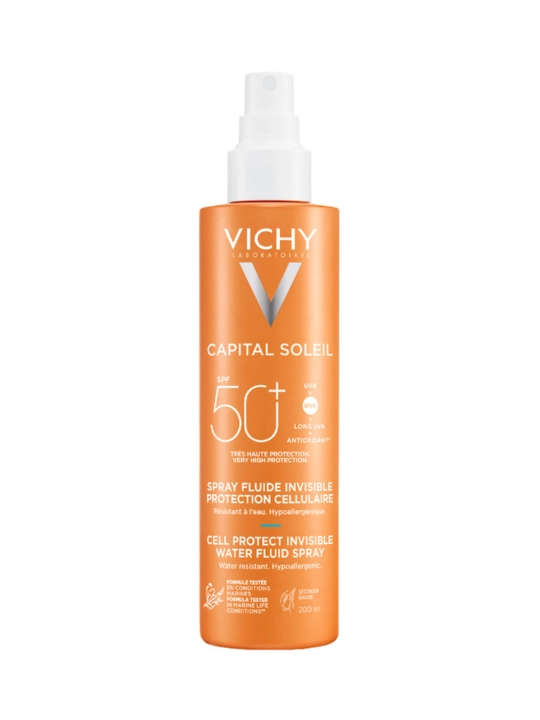 Vichy Capital Soleil Cell Protect Легкий солнцезащитный спрей-флюид SPF 50+, 200 мл