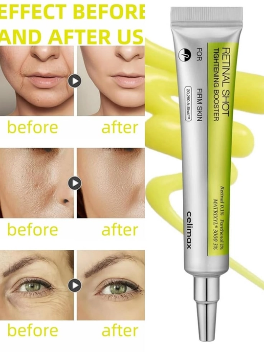 Celimax Retinal Shot, ajinlarga qarshi retinal serum, yuz uchun booster, Koreya kosmetika