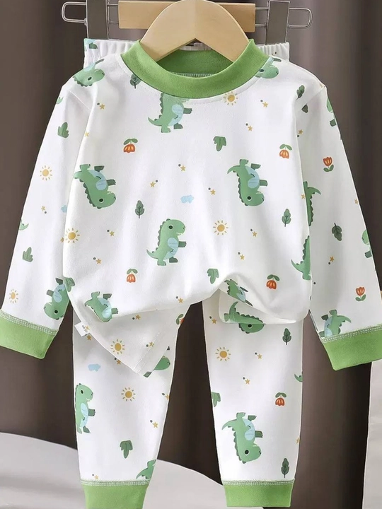 Qizaloqlar va o'gil bolalar uchun 2 qismli pijama to‘plami - 