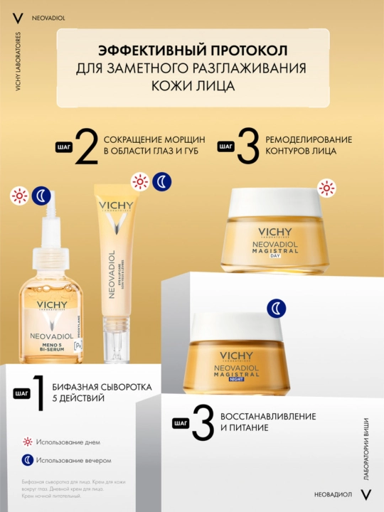 Vichy Neovadiol Magistral Дневной крем, ремоделирующий контуры лица в период менопаузы, 50 мл