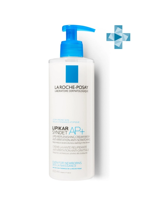 La Roche-Posay Lipikar Syndet AP+ Липидовосстанавливающий очищающий крем-гель для лица и тела, 400 мл