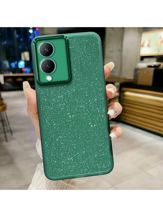 Чехол для Vivo Y17s зеленый, противоударный стильный и удобный