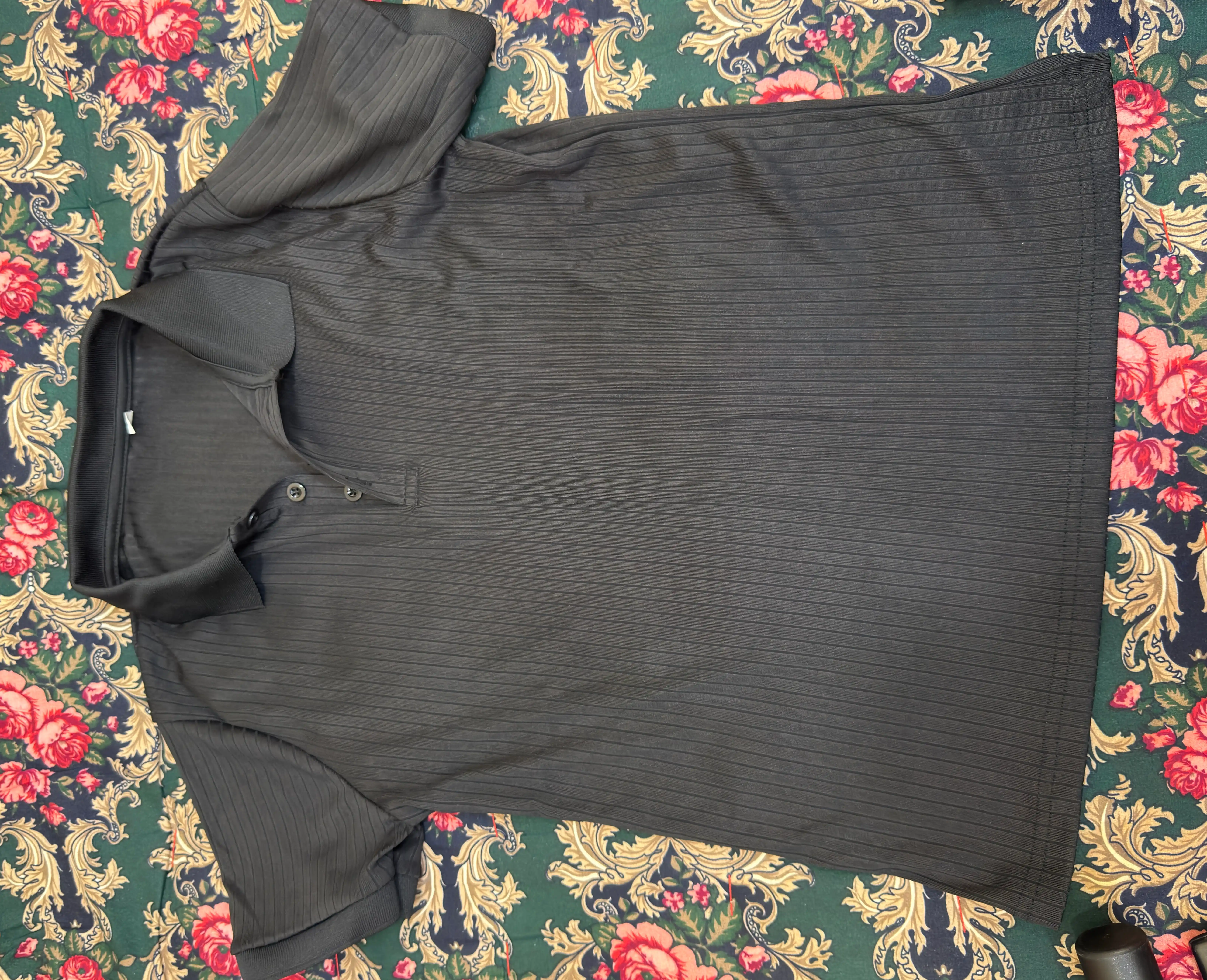 Erkaklar polo futbolkasi, qisqa yengli, ribana matoli, polyester, kundalik
