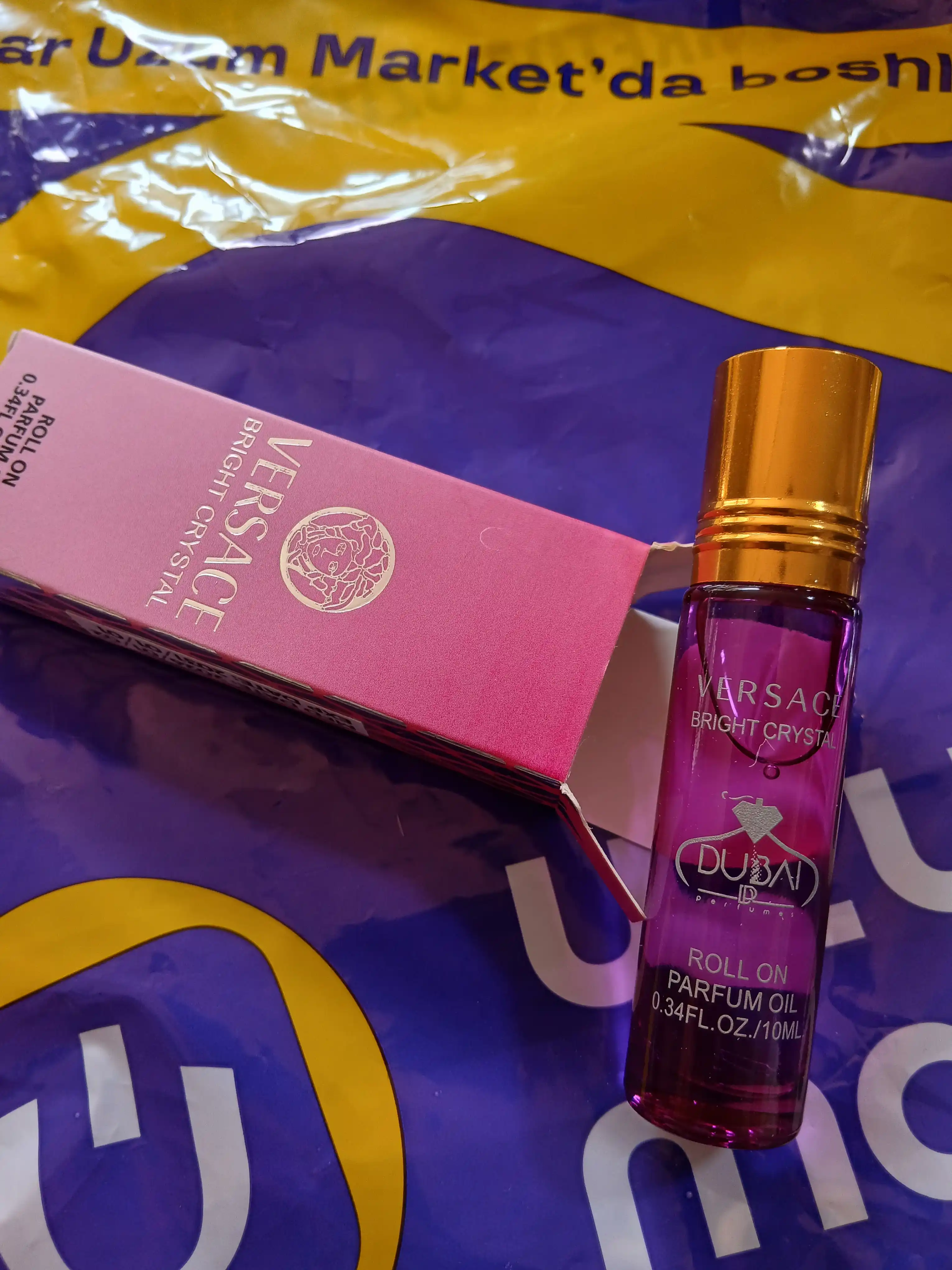 Versace Bright Crystal-ayollar va qizlar uchun yog'li atir, haqiqiy ayollik jozibasi, 10ml