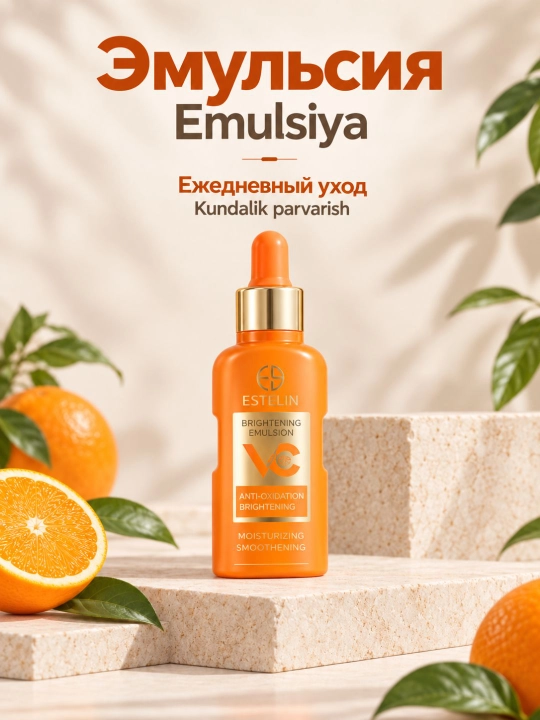 Набор косметики для ухода за кожей Estelin с витамином C, 4 или 7 средств
