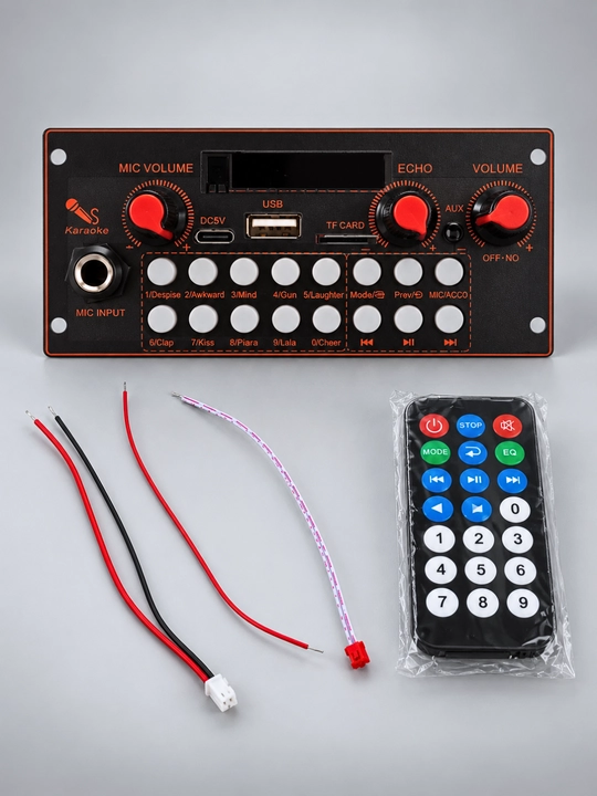 Караоке MP3-модуль JQ-D153BT с усилителем, Bluetooth, USB, AUX и микрофоном
