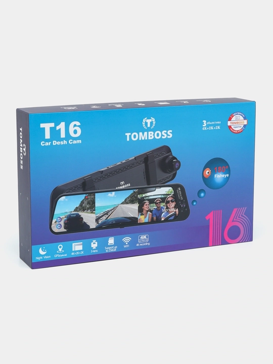 Tomboss T11 / T16, Wi-Fi kuzatuv, Antiradar, Carplay 3 kamerali  Videoregistratorlari