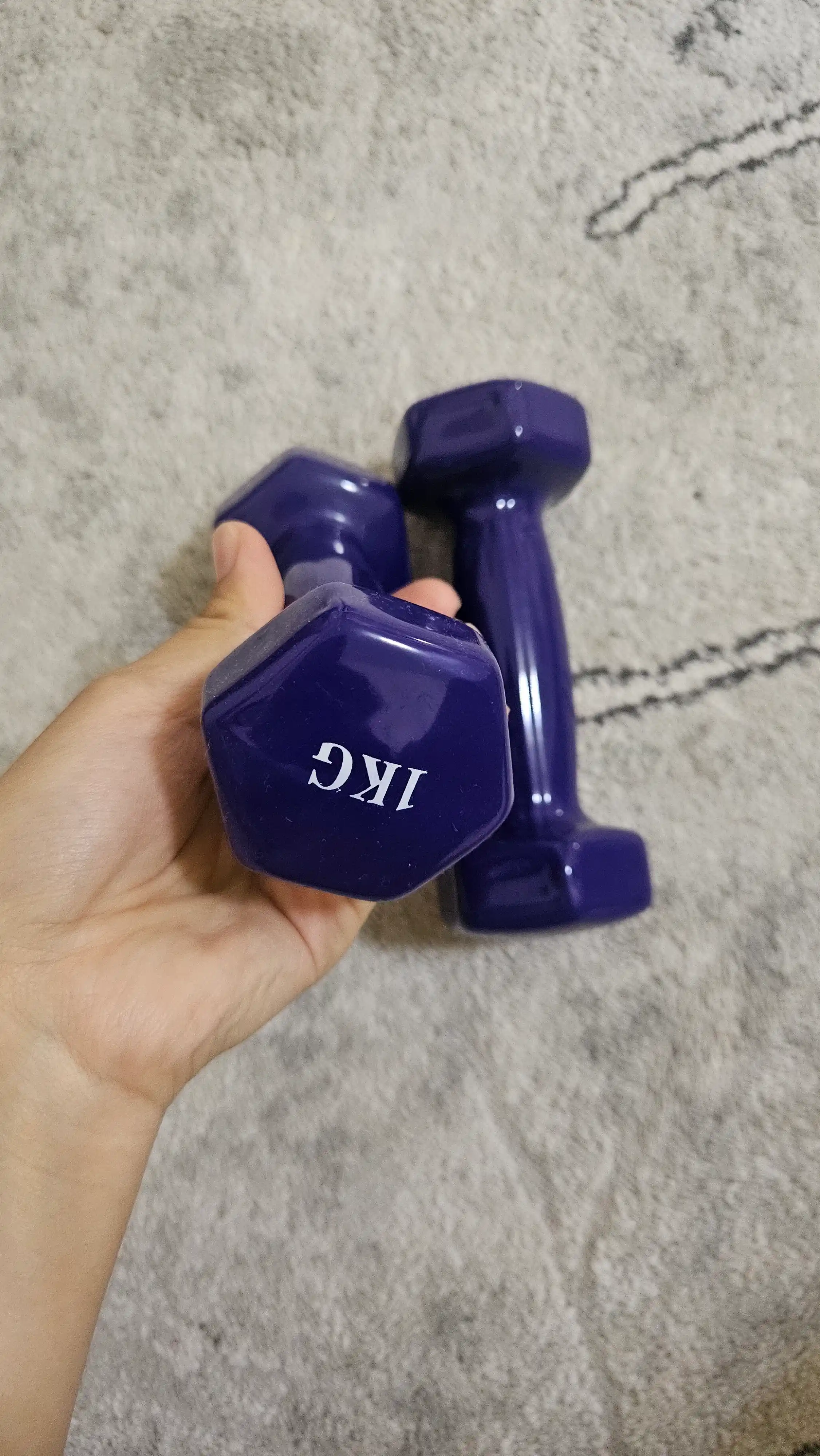 Ganteli, vinilli, 1, 1.5, 2, 2.5, 3 kg, turli ranglarda, fitnes