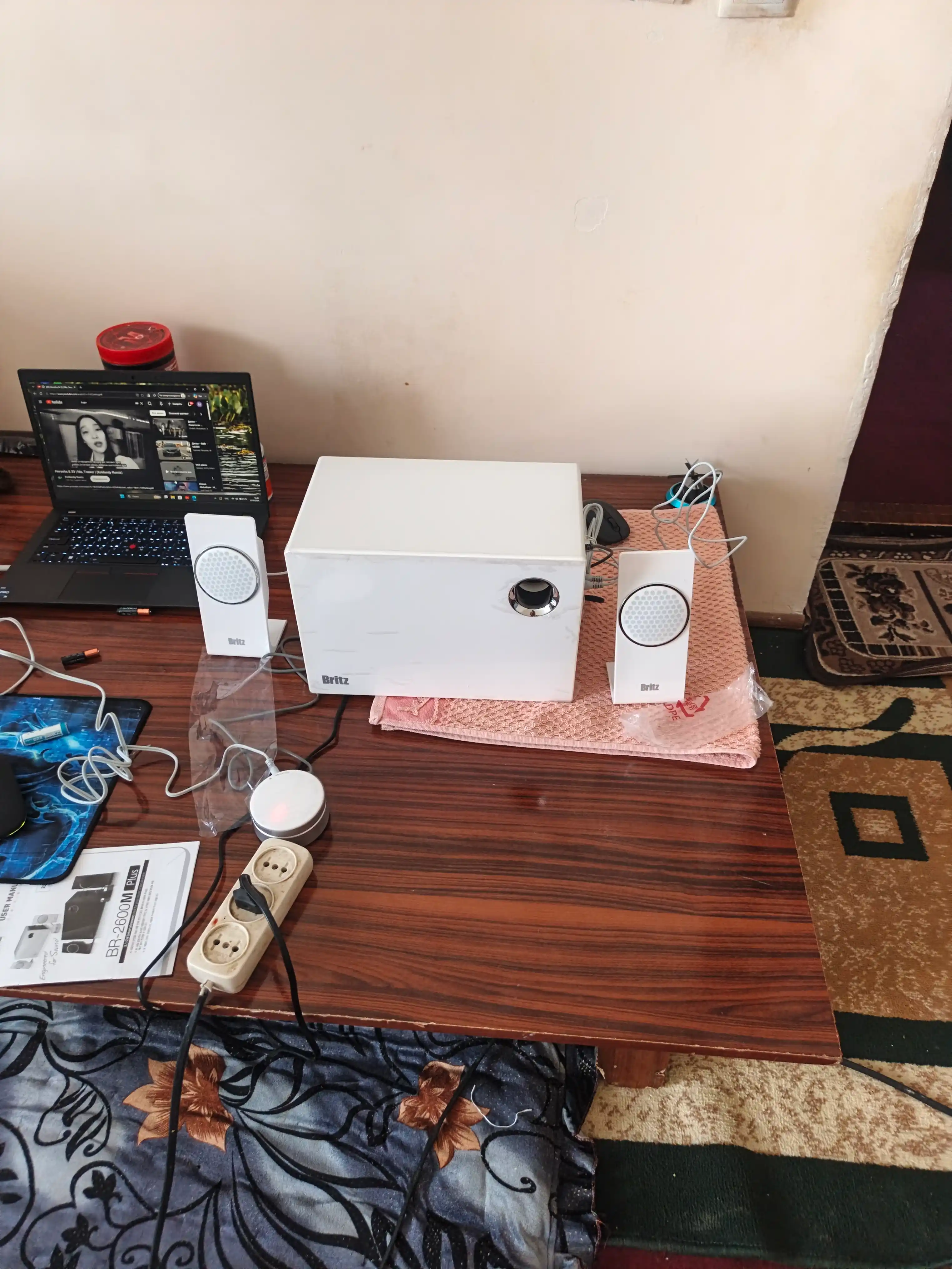 Microlab BR-2600M Plus sabvufer, 2.1 56Vt RMS (2×16Vt + 24Vt), RCA kirishlari, MDF korpusi