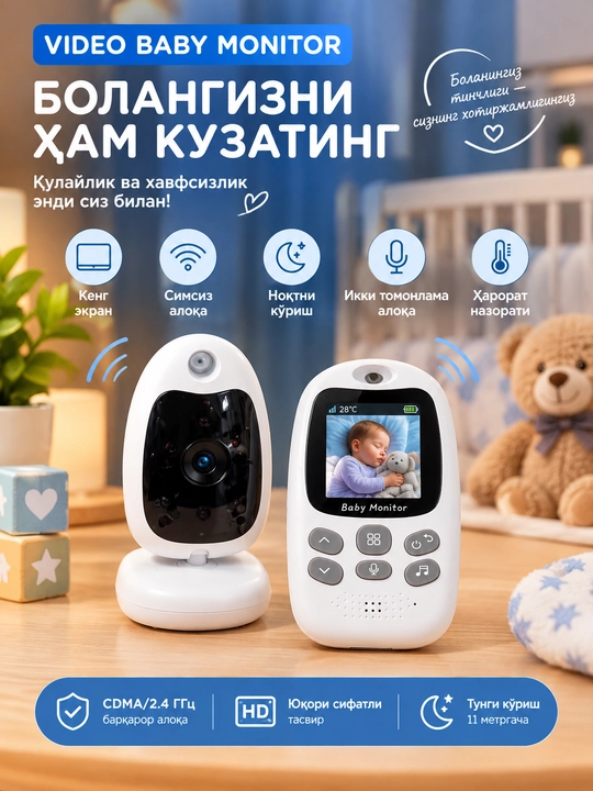 Video Baby Monitor RB610 — Bolalar videonyanyasi - 