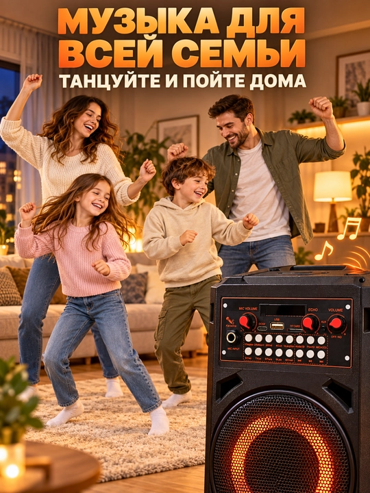 Караоке MP3-модуль JQ-D153BT с усилителем, Bluetooth, USB, AUX и микрофоном