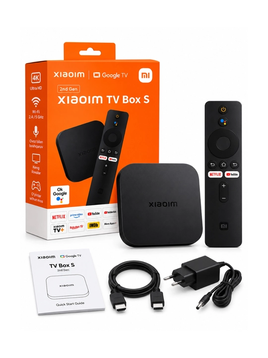 Xiaoim TV Box S 2nd Gen 4K медиаплеер с Google TV, Wi-Fi и Bluetooth