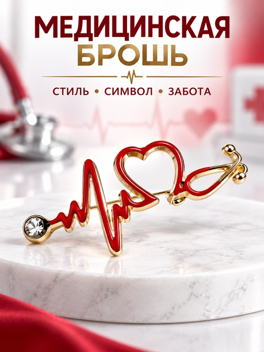 Медицинская брошь, брошка для медиков - 