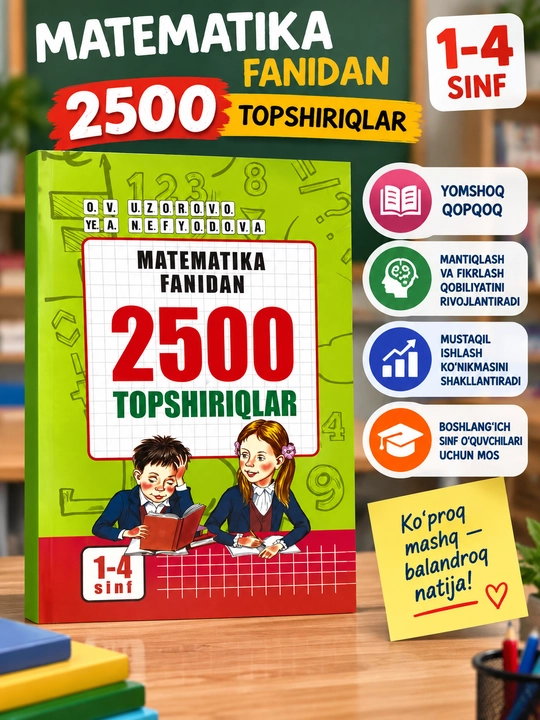 Matematika fanidan 2500 topshiriqlar, 1–4 sinf, O. V. Uzorova, Ye. A. Nefyodova - 