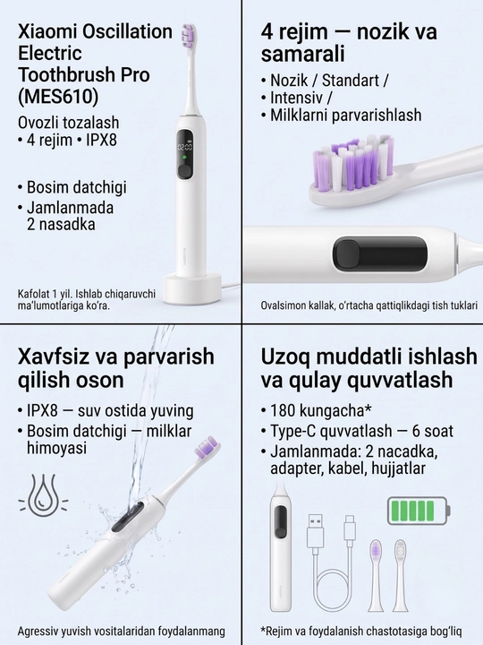 Xiaomi elektr tish cho‘tkasi