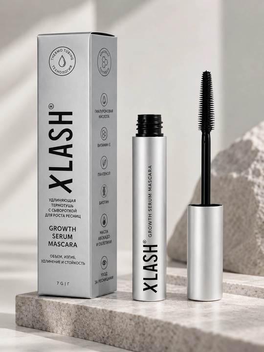Xlash Zardobli uzaytiruvchi termotush Growth Serum Mascara, 7g