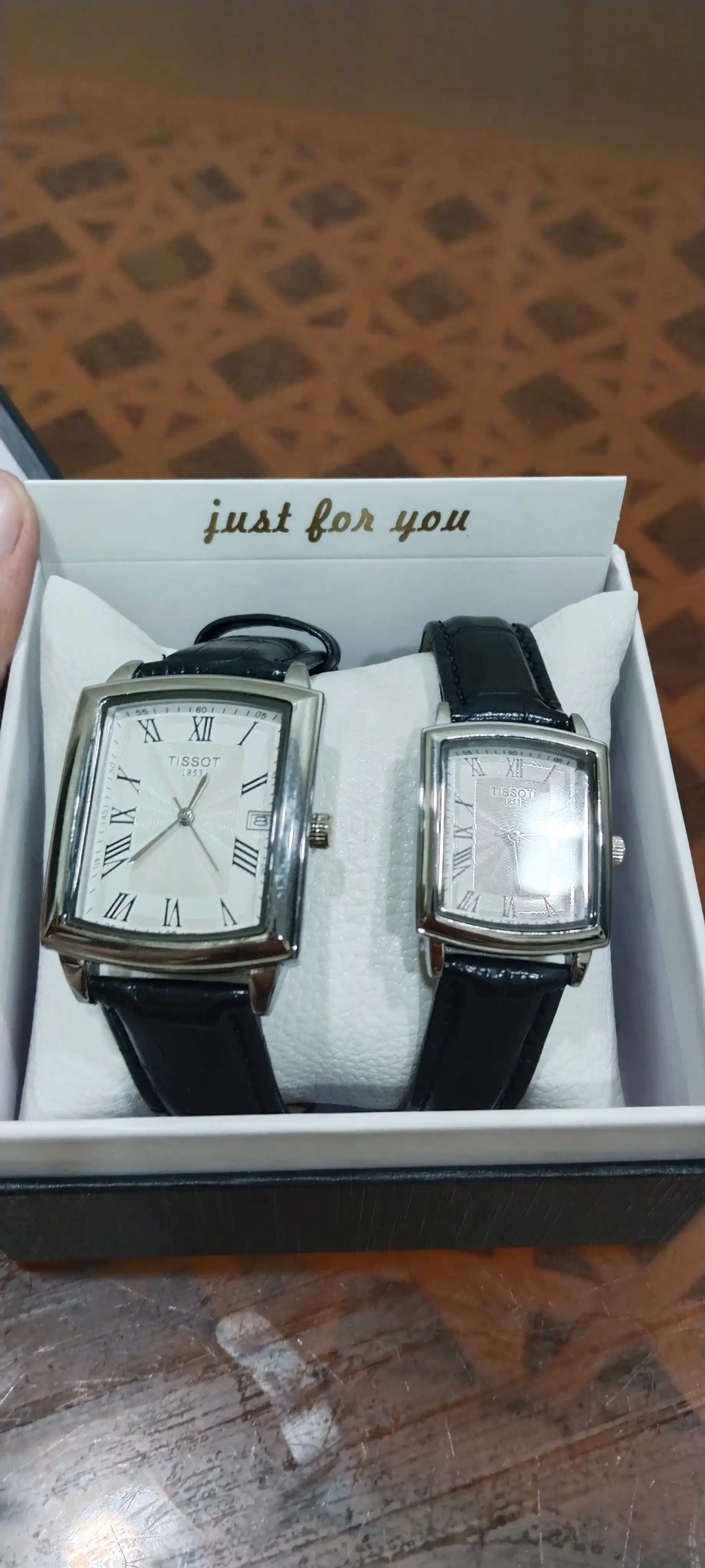Парные часы TISSOT для мужчин и женщин, комплект с кожаным ремешком