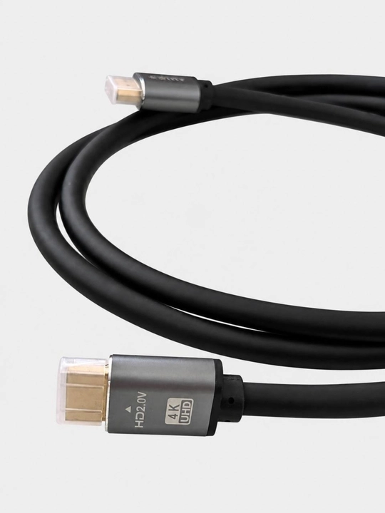 Кабель Jinghua HDMI 2.0, HDMI–HDMI, 4K, металлические корпуса разъёмов, чёрный