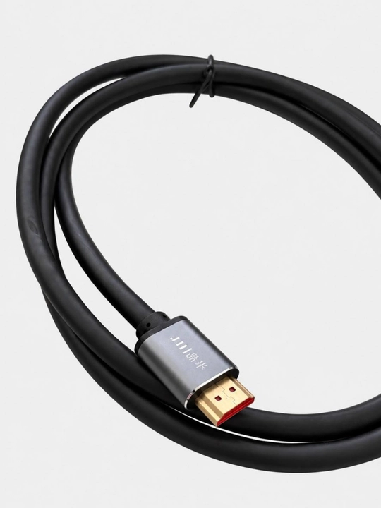 Кабель Jinghua HDMI 2.0, HDMI–HDMI, 4K, металлические корпуса разъёмов, чёрный