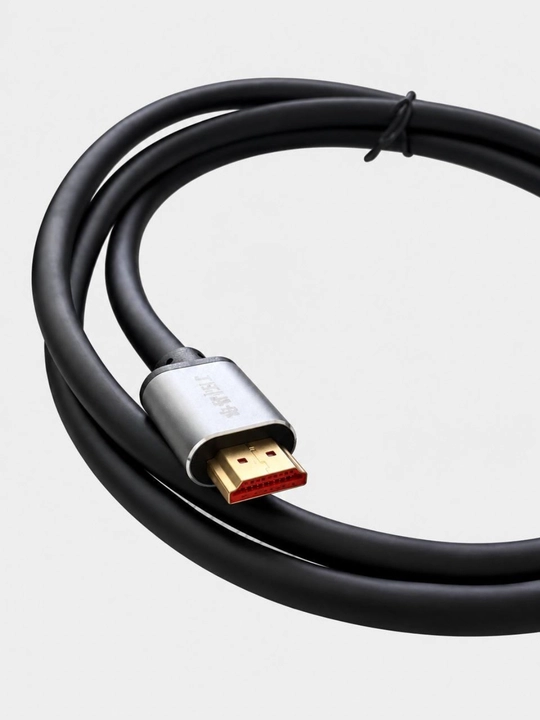 Кабель Jinghua HDMI 2.0, HDMI–HDMI, 4K, металлические корпуса разъёмов, чёрный
