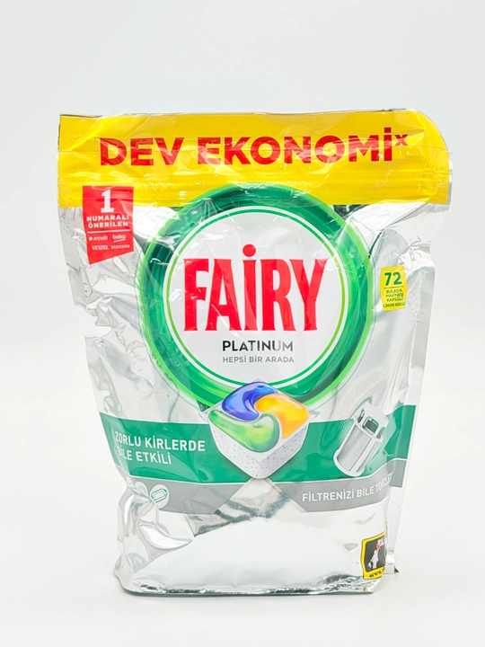 Fairy Platinum All in One idish yuvish mashinasi uchun kapsulalar, 72 dona