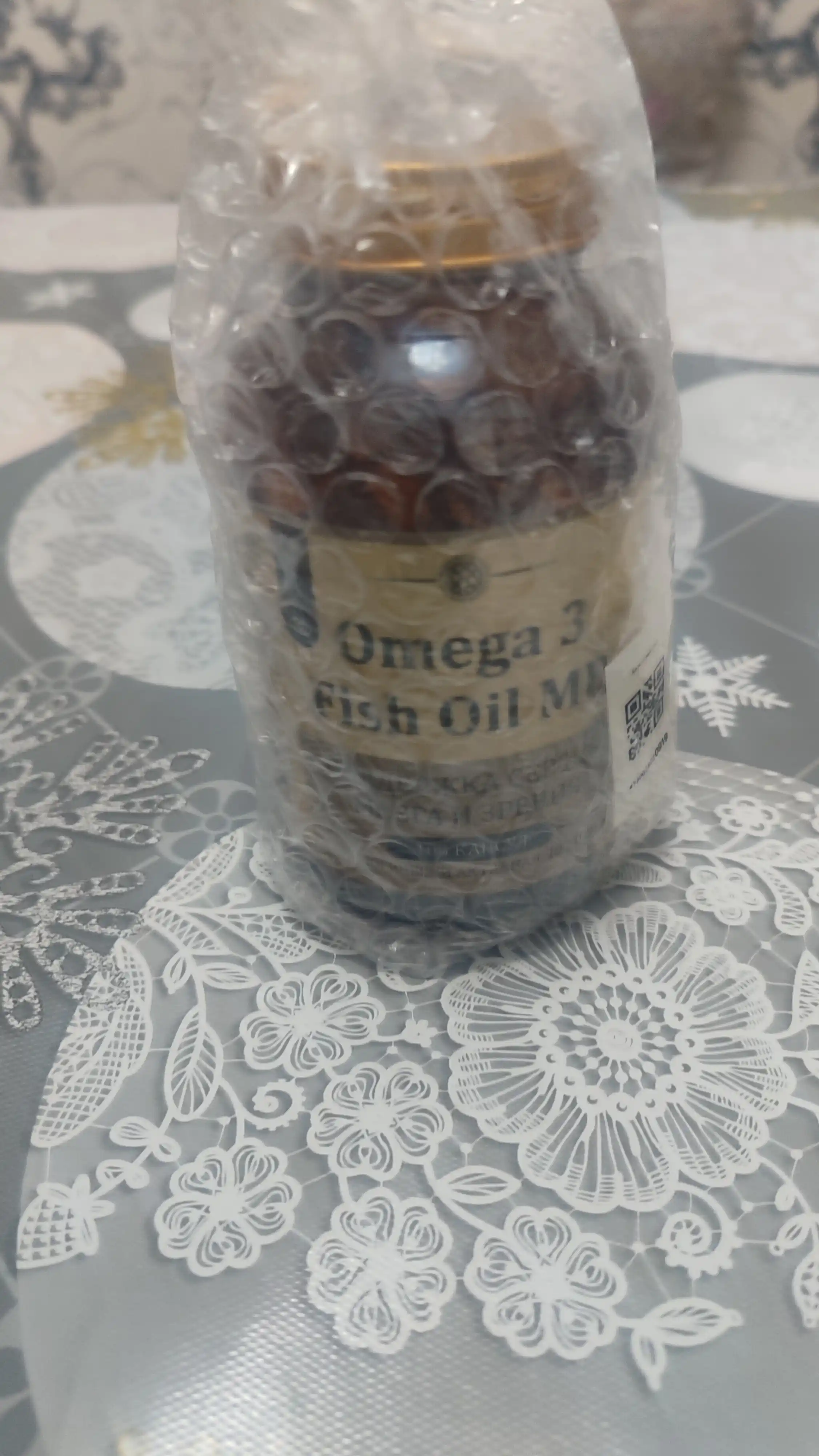 Omega 3 Рыбий жир 1000 mg для улучшения зрения, памяти и внимания, 100 капсул