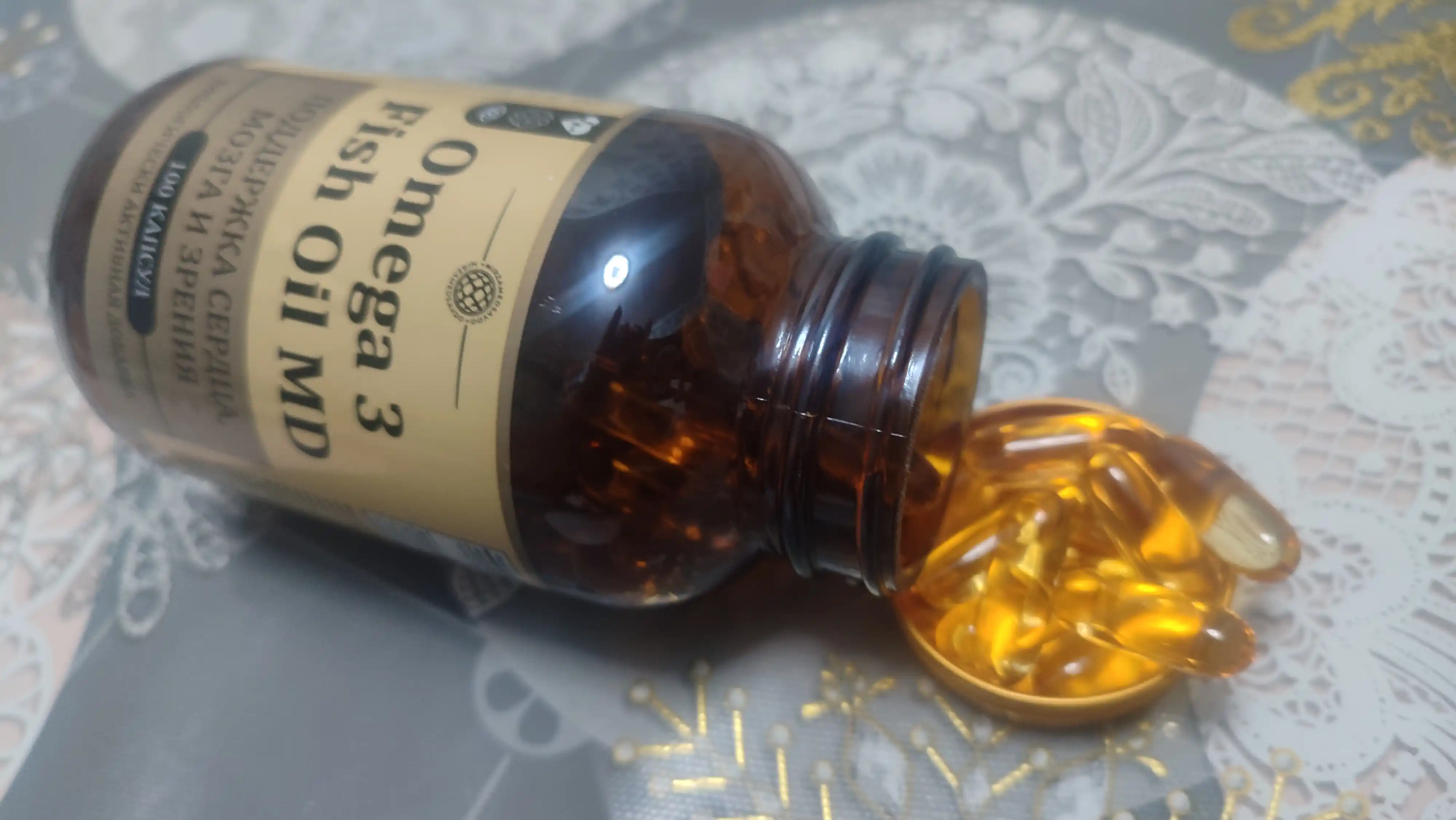 Omega 3 Рыбий жир 1000 mg для улучшения зрения, памяти и внимания, 100 капсул