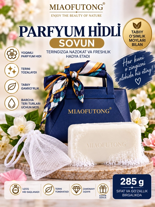Atir iforli sovun teringizga mayinlik va tarovat baxsh etadi - 
