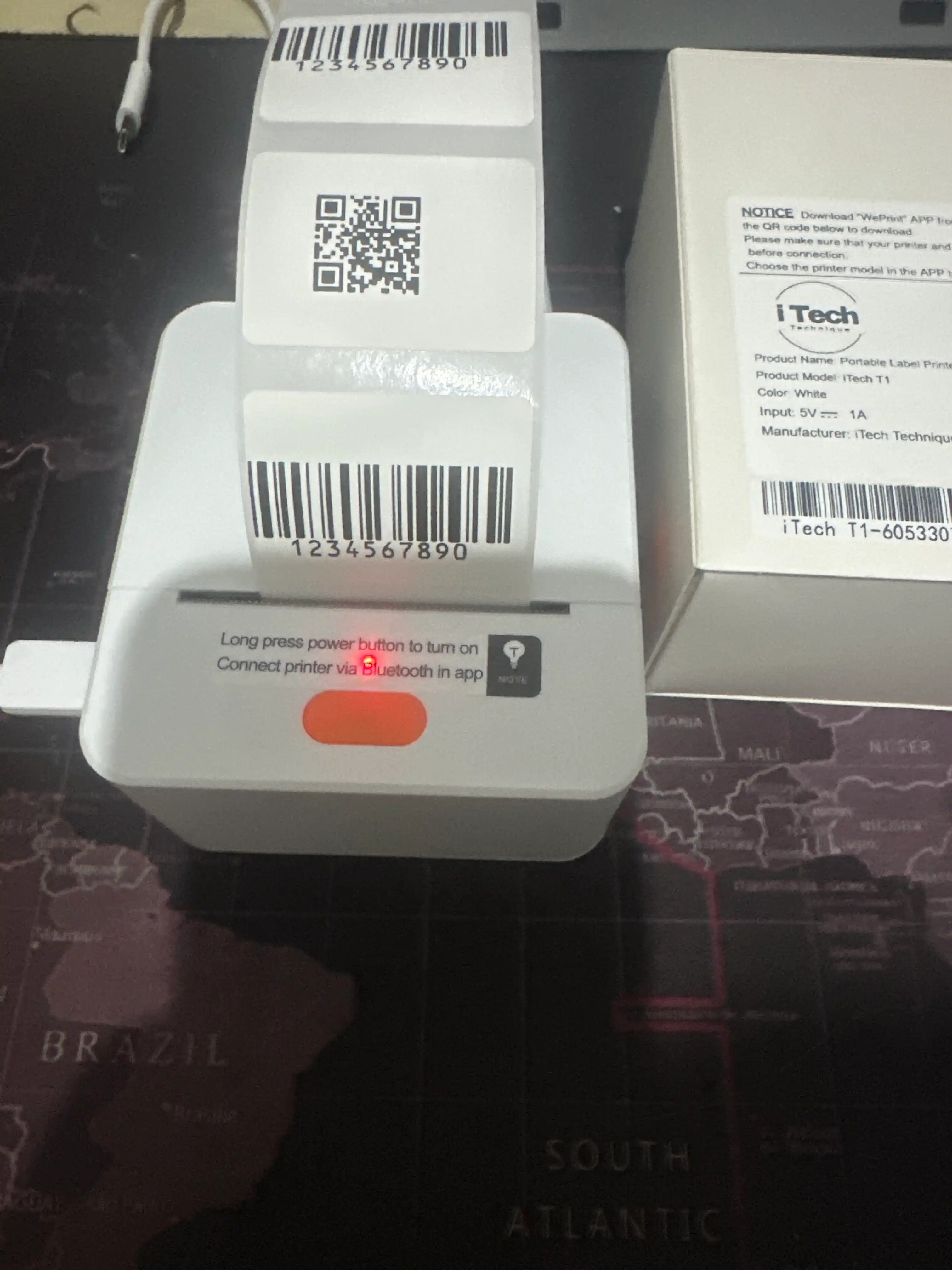 Bluetooth termal yorliq printeri iTech T1