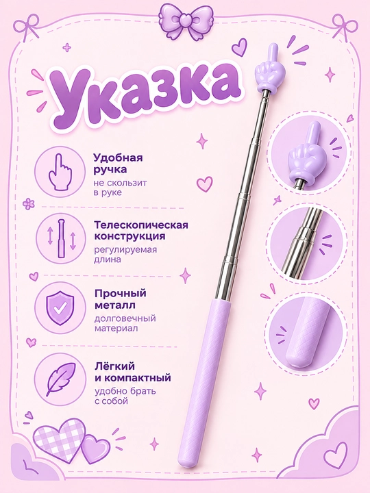 Pikmi палочка указка аксессуар для школы дома офиса удобная палочка для показа - 