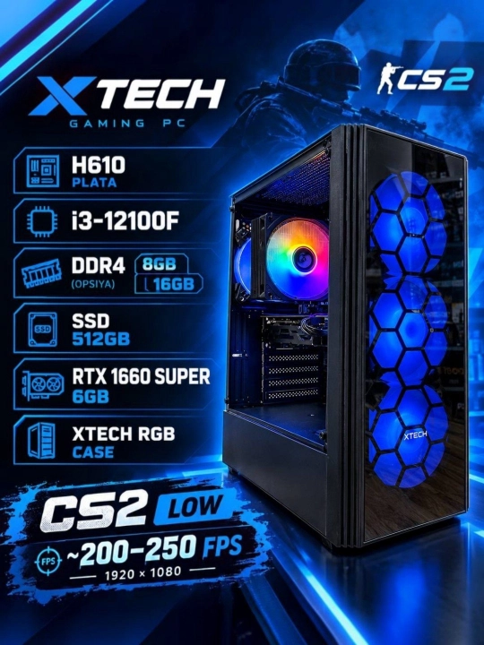 Kuchli o‘yin va ish kompyuteri – i3-12100F.RTX 1660 Super 8GB.16GB DDR4.NVMe 512GB.H610 - 