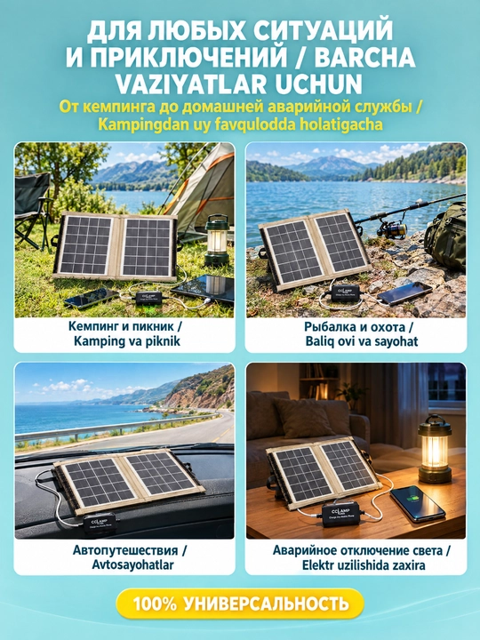 Portativ buklanadigan quyosh paneli  CL-670